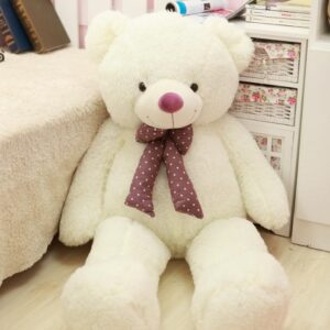 Fluffy White “Love You” Teddy Bear