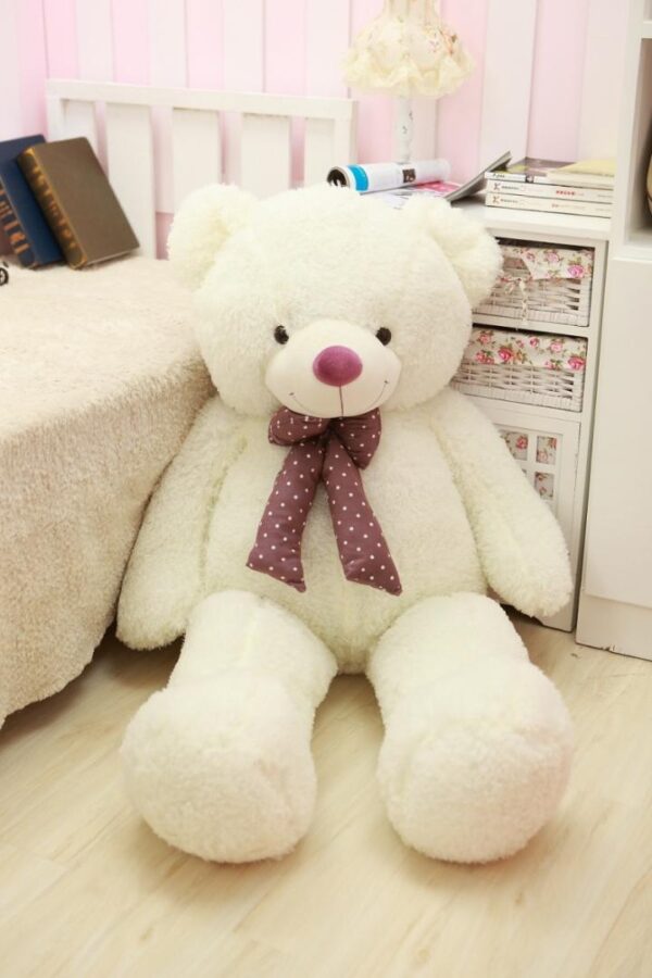 Fluffy White “Love You” Teddy Bear
