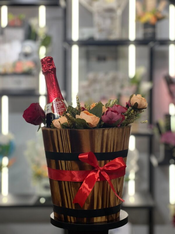 Vintage Wooden Champagne Bucket